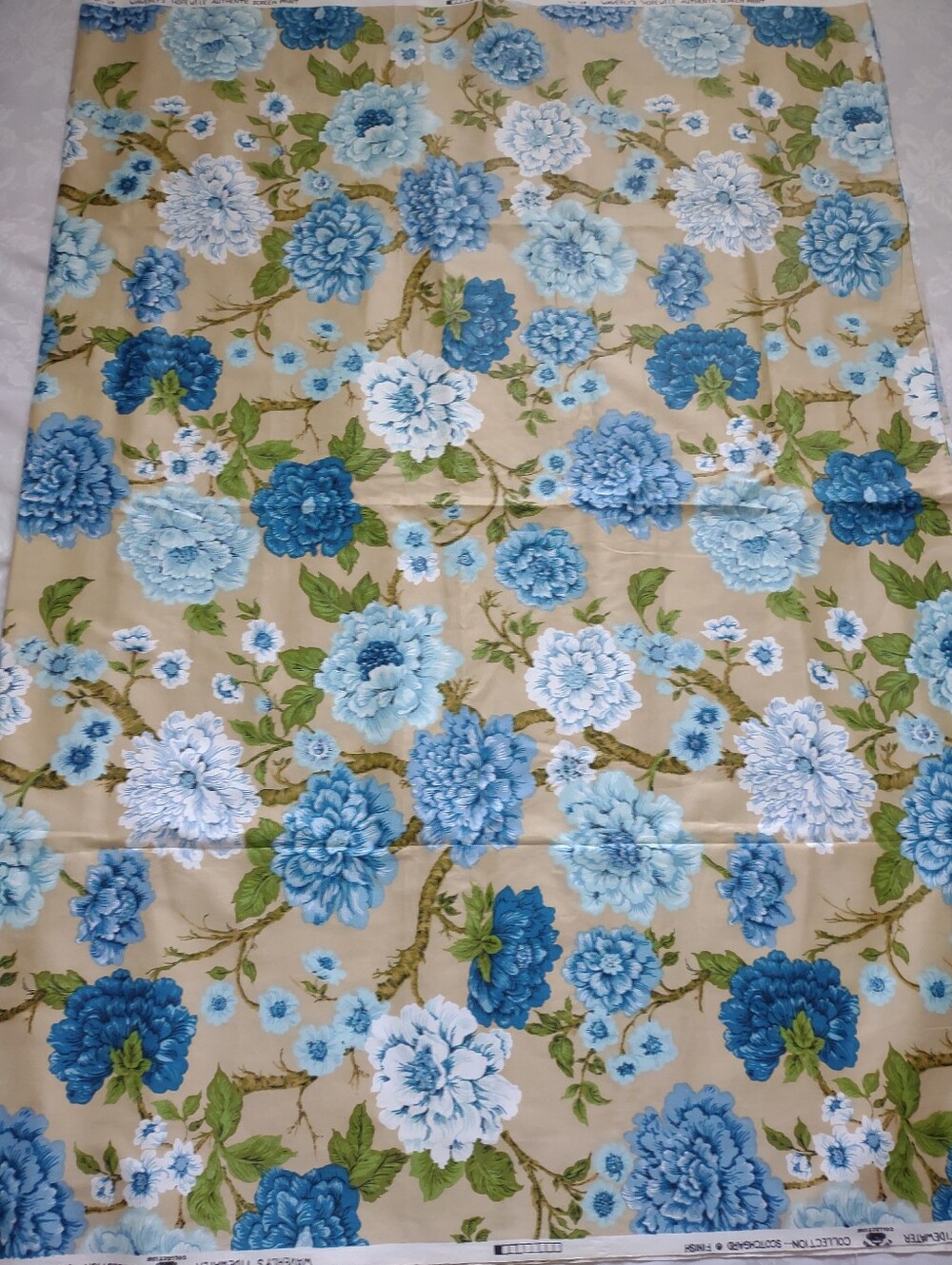 Waverly Hopewrll Authentiv Screen Print Tidewater Collection Scotchgard
